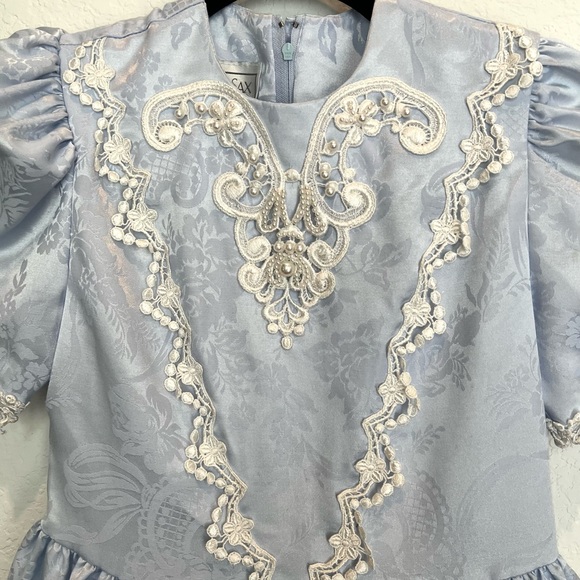 Vintage Girls 70s Gunne Sax Prairie Style Victorian Dress - Picture 4 of 7